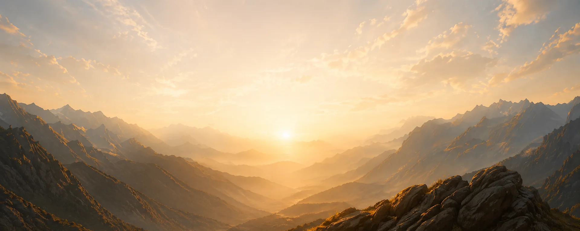 Mountain sunrise invitation